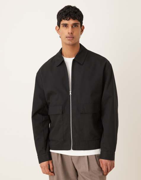 ASOS DESIGN - Blouson harrington oversize - Noir - view 1