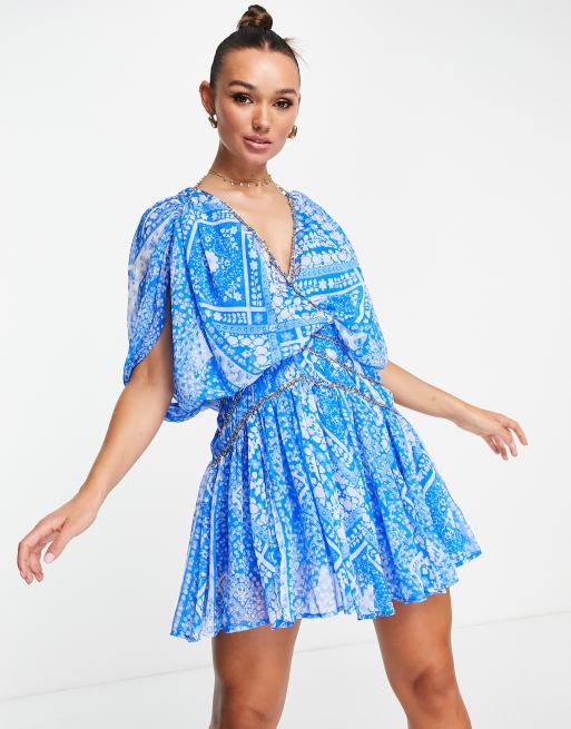 Asos blue cheap mini dress