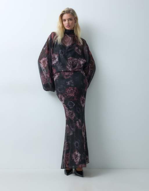 ASOS DESIGN blouson scarf maxi dress in vintage floral, 2 of 5