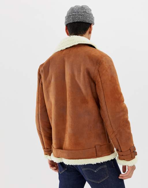 Blouson mouton retourné online homme