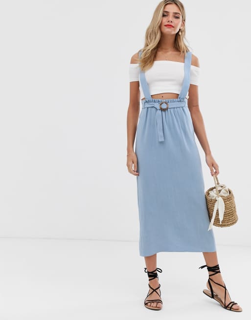 maxi pinafore skirt