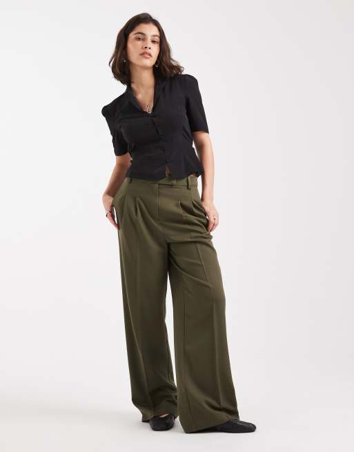 ASOS DESIGN - Blusa da giorno nera allacciata in vita, 2 di 4