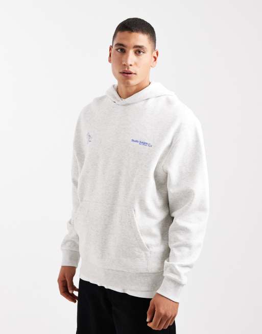 ASOS DESIGN – Bluza oversize w białym melanżowym kolorze z kapturem i napisem, 3 z 5