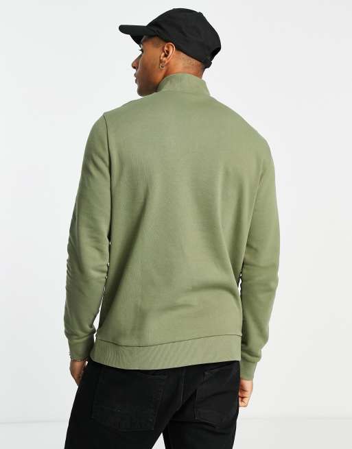 ASOS DESIGN – Bluza oversize w kolorze khaki z suwakiem pod szyją, 2 z 4