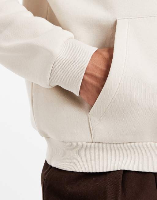 ASOS DESIGN – Bluza z kapturem basic w kolorze écru zapinana na zamek, 5 z 5
