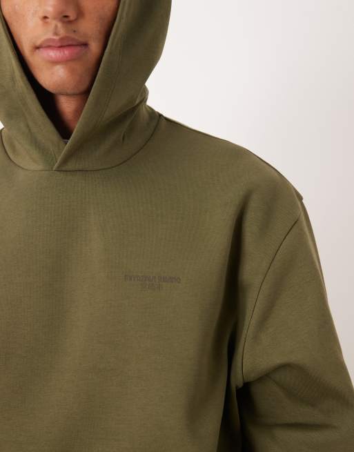 ASOS DESIGN – Bluza z kapturem i nadrukiem w kolorze khaki, 5 z 5