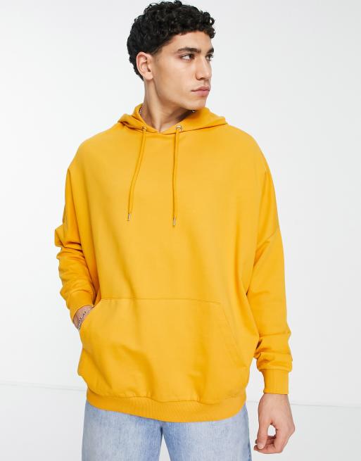 ASOS DESIGN – Bluza z kapturem o fasonie super oversize w kolorze żółtej musztardy