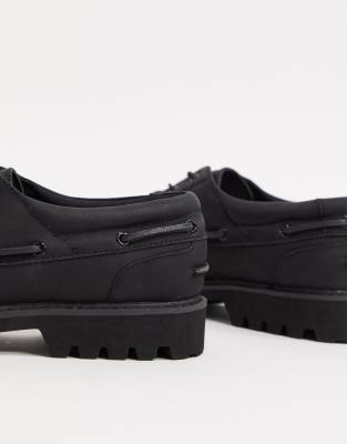 black suede boat shoes