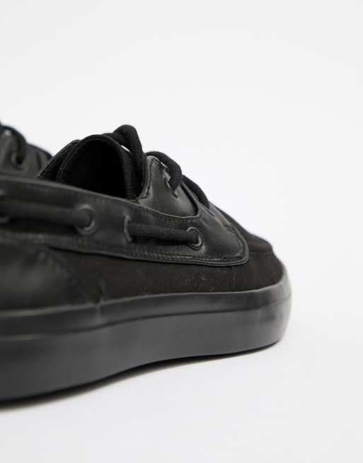 Vans boat clearance shoes all black