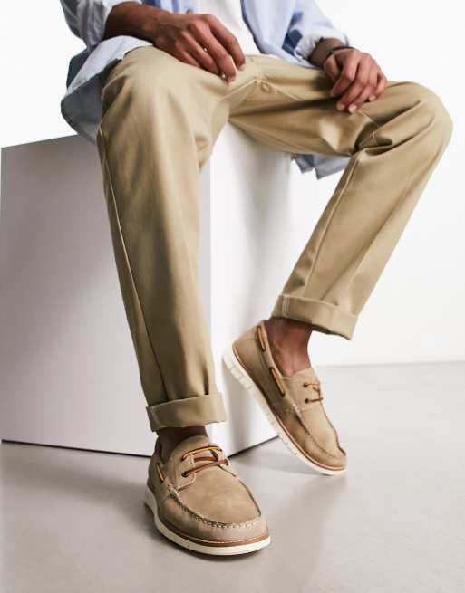 Boat shoes store with khakis