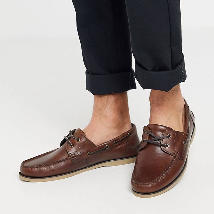 ASHE BOAT SHOES IN SMOOTH LEATHER, Saint Laurent