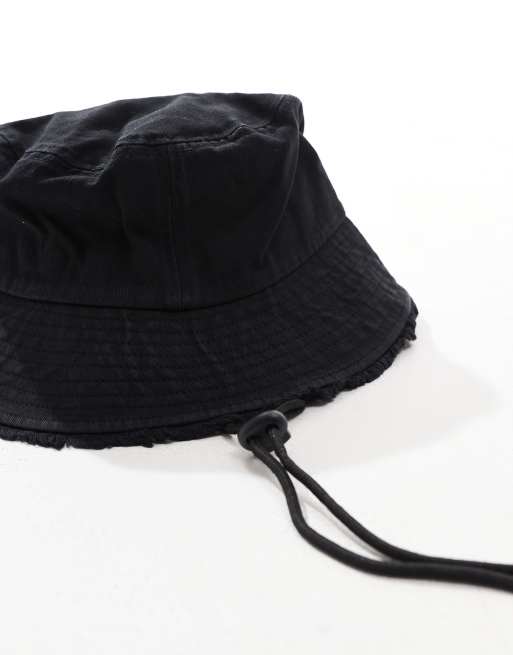 ASOS DESIGN - Bob à bords effilochés - Noir, 2 de 3