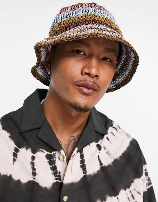 ASOS DESIGN - Bob en paille à rayures - Multicolore, 2 de 4