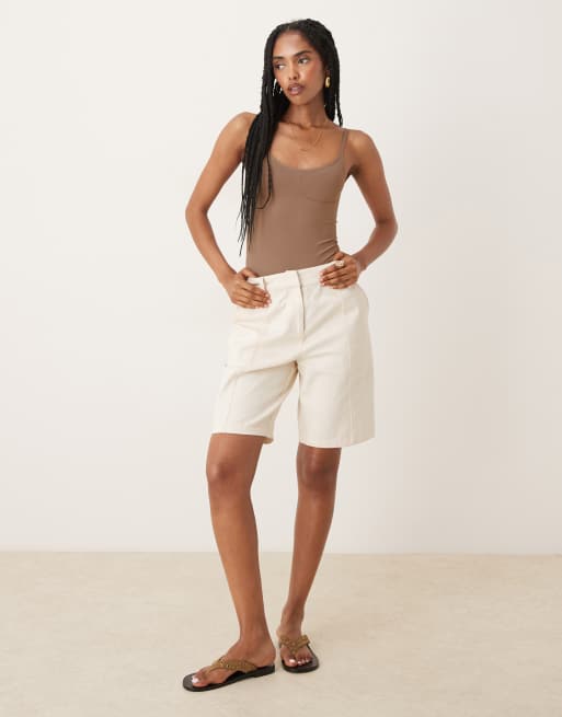 ASOS DESIGN - Body a canottiera color moka senza cuciture, 2 di 4