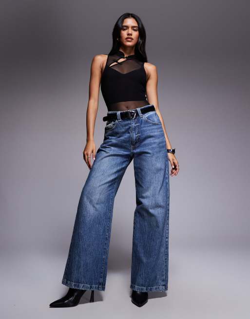 ASOS DESIGN - Body en tulle transparent avec boutons à passants ronds - Noir , 3 de 4