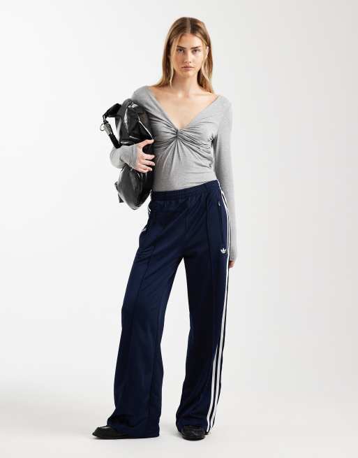 ASOS DESIGN - Body grigio mélange a maniche lunghe attorcigliato sul davanti, 3 di 4