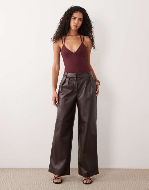 ASOS DESIGN body modellante in bordeaux, 3 di 4