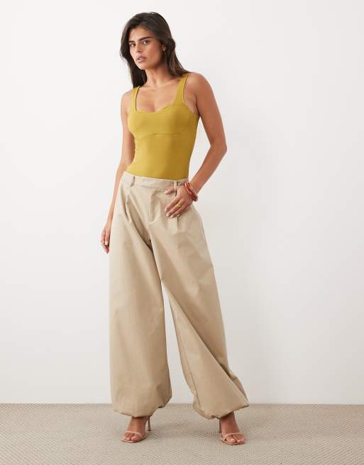 ASOS DESIGN - body moldeador de poliamida en verde oliva, 2 de 4