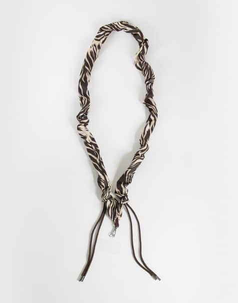 ASOS DESIGN body phone strap in zebra print - view 1