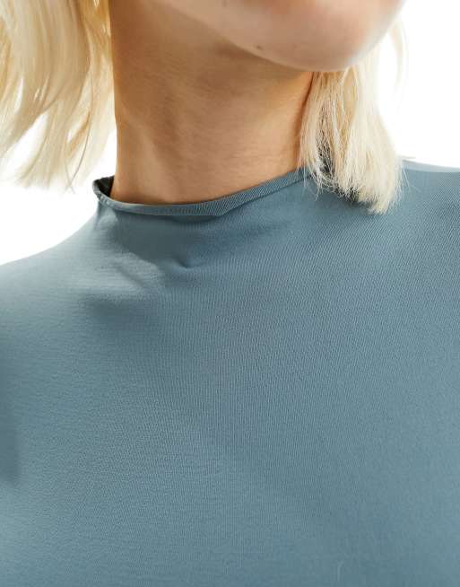 ASOS DESIGN - Body sans coutures à manches longues et col roulé - Bleu pétrole, 2 de 4