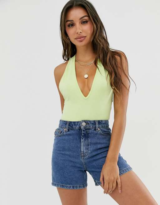 ASOS DESIGN - Body sans manches à dos nageur et décolleté ...