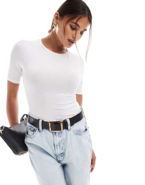 ASOS DESIGN - Body t-shirt coupe skinny - Blanc - view 1