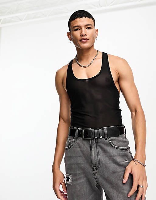 ASOS DESIGN bodysuit in black mesh | ASOS