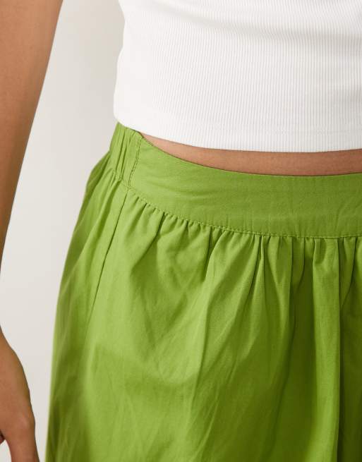 ASOS DESIGN - Boho maxirok met stroken in groen, 5 van 5