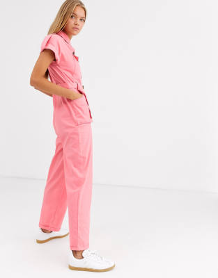 asos pink boiler suit