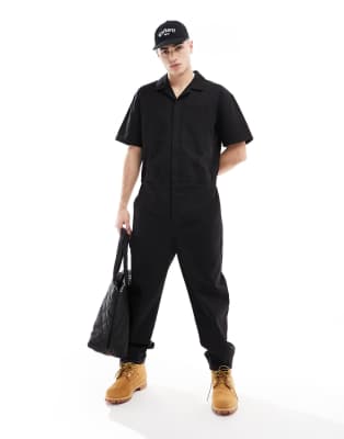 ASOS DESIGN boilersuit in black