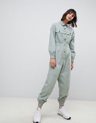 ASOS DESIGN boilersuit with contrast buttons | ASOS