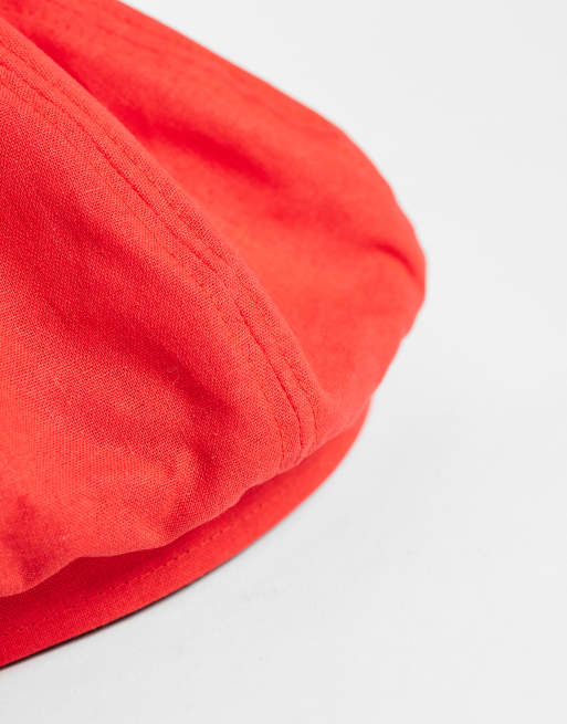 ASOS DESIGN - boina de algodón casual en rojo, 3 de 3