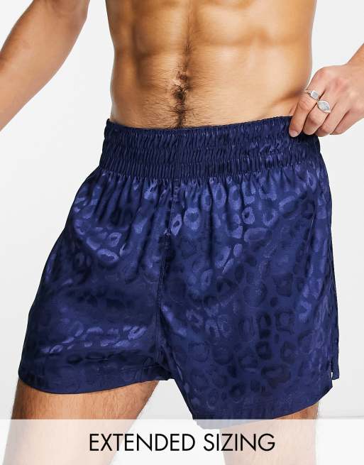 ASOS DESIGN – Bokserki w żakardowy wzór z szeroką taśmą w talii
