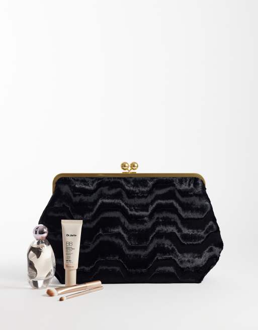 ASOS DESIGN - bolso clutch grande de efecto astracán en negro, 4 de 4