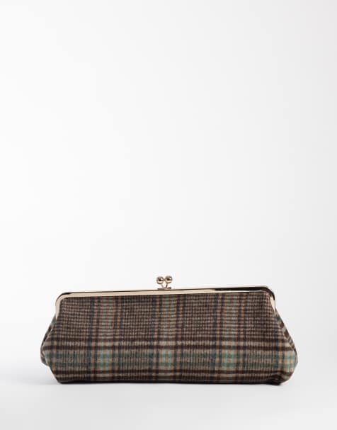 ASOS DESIGN - bolso de mano alargado con estampado a cuadros - view 1