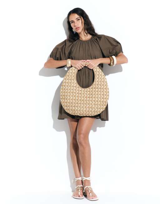 ASOS DESIGN - Bolso tote circular con diseño entretejido de paja, 2 de 4