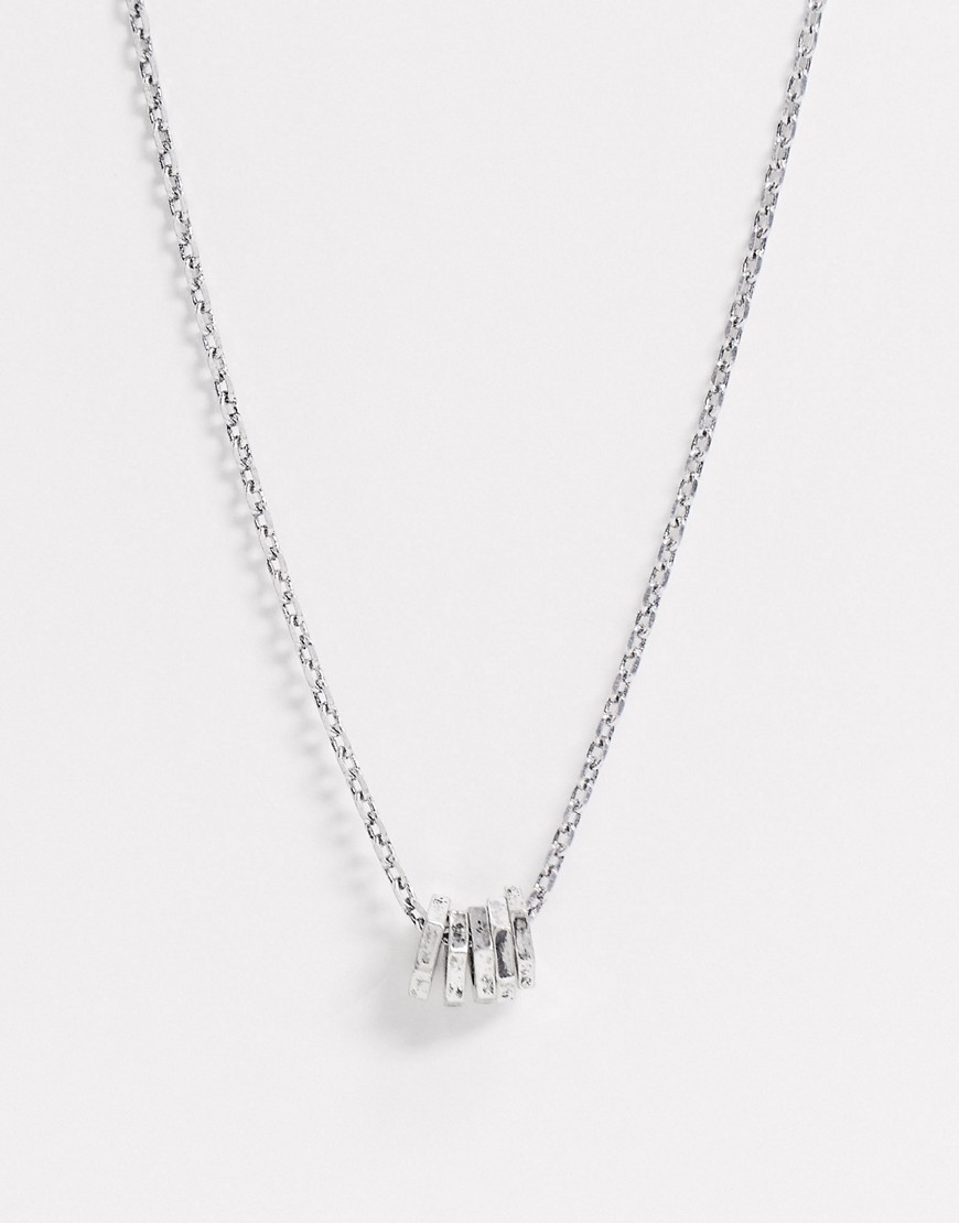 ASOS DESIGN bolt neck chain in silver tone