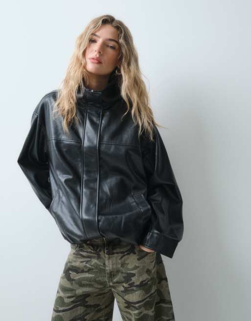 ASOS DESIGN bomber à col montant noir, 2 de 5