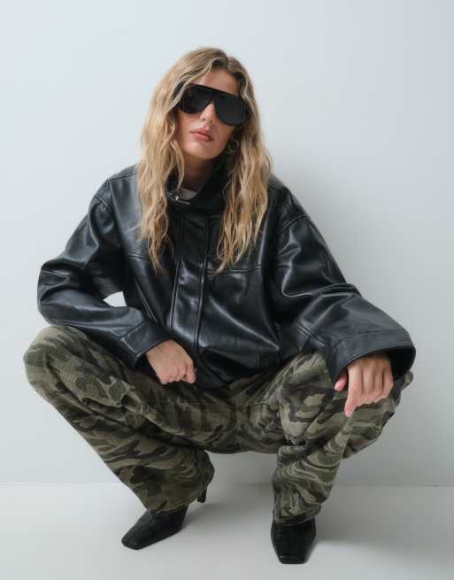 ASOS DESIGN bomber à col montant noir, 3 de 5