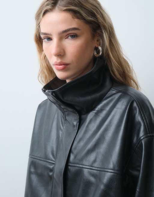ASOS DESIGN bomber à col montant noir, 4 de 5