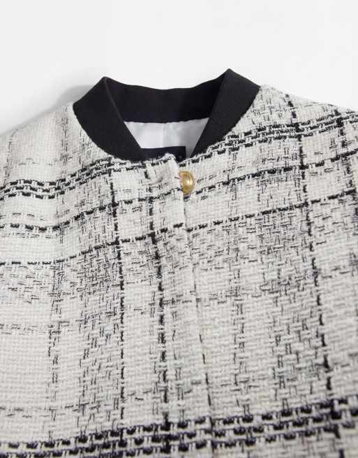 ASOS DESIGN - Bomber ajusté à carreaux en bouclé, 7 de 11