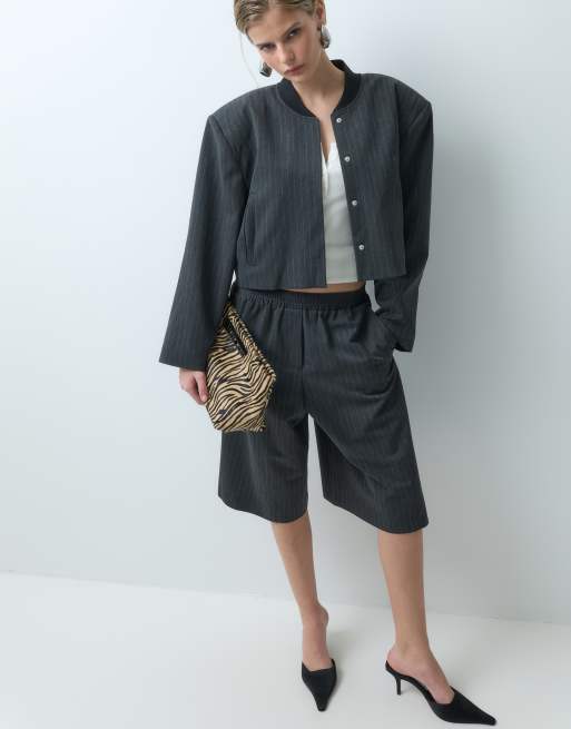 ASOS DESIGN bomber court ajusté sportif, 2 de 5