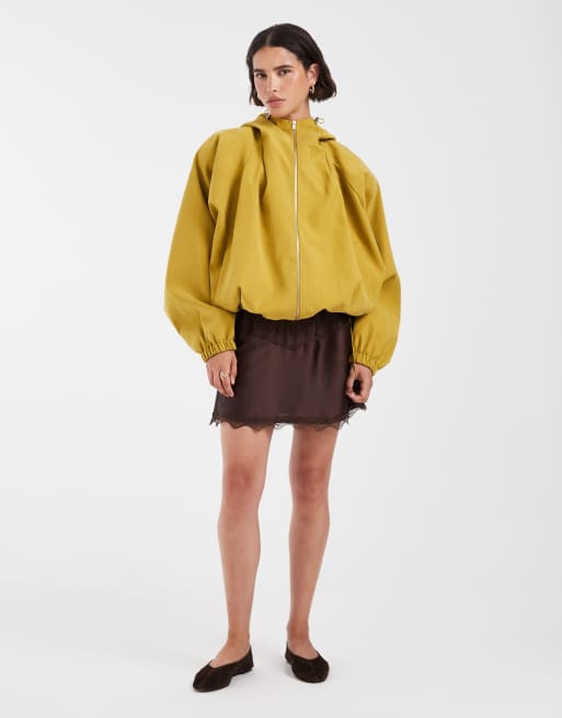 ASOS DESIGN - Bomber de sport en modal avec capuche et fermeture éclair - Tabac, 2 de 4