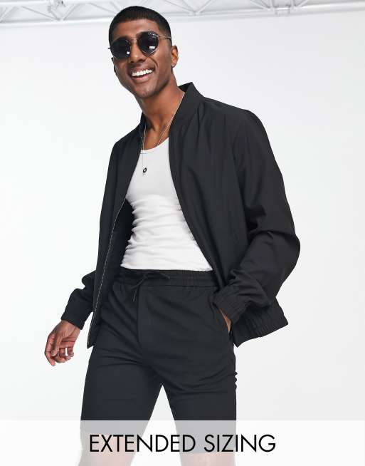 ASOS DESIGN - Bomber d'ensemble élégant - Noir