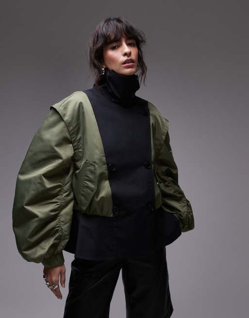 ASOS DESIGN - Bomber déstructuré - Kaki, 2 de 4