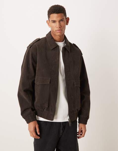 ASOS DESIGN - Bomber En daim synthétique - Marron - view 1