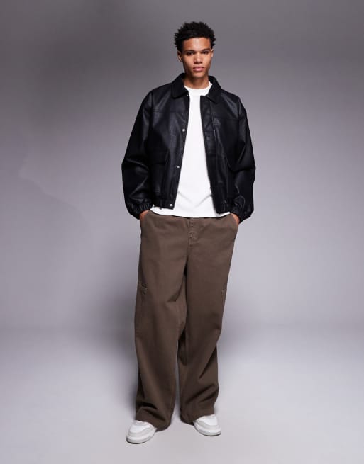 ASOS DESIGN - Bomber imitation cuir - Noir, 2 de 5