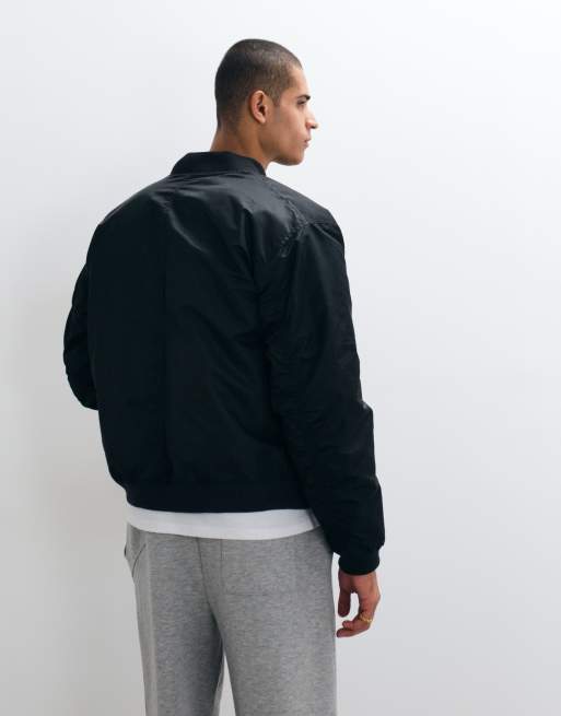 ASOS DESIGN bomber jacket in black, 4 of 5