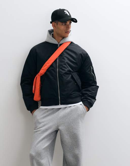 ASOS DESIGN bomber jacket in black, 5 of 5