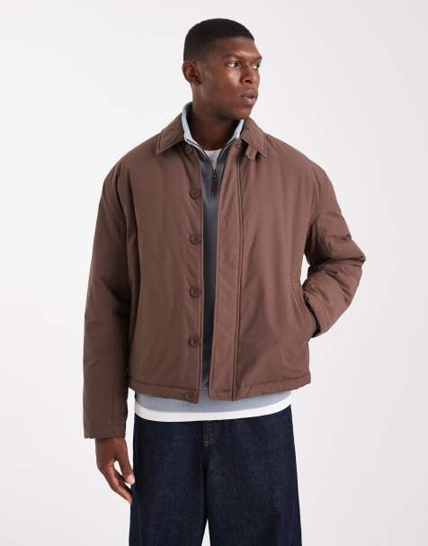ASOS DESIGN bomber jacket in brown - view 1